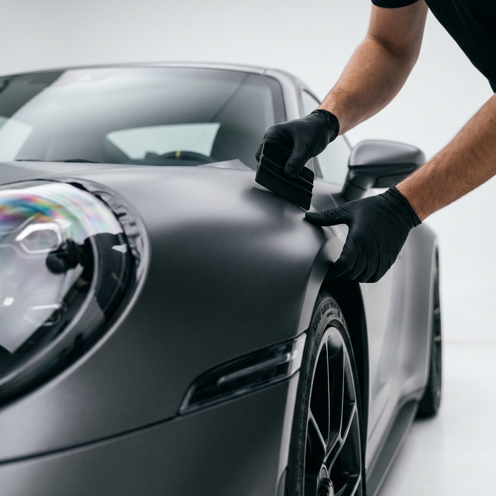 Car Wrapping close up